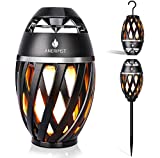 Outdoor Bluetooth Speaker with Torch Light, ANERIMST Waterproof Wireless LED Flame Speaker for Home Gadgets Camping Accessories, 24H Playtime, Loud Sound, Gifts for Men Women Couples Dads Moms, Black