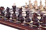 Beautiful Handcrafted Wooden Chess Set with Wooden Board and Handcrafted Chess Pieces - Gift idea Products (16' (40 cm))