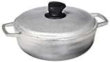 IMUSA USA GAU-80503 2.6Qt Traditional Colombian Caldero (Dutch Oven) for Cooking and Serving, Silver
