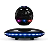 RUIXINDA Magnetic Levitating Floating Bluetooth Speaker Wireless Bluetooth 5.0 with LED Lights Mic, Unique Christmas Birthday Gifts, Home Office Decor, Cool Tech Gadgets, Creative Electronic Gifts