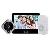 ACEBELL 7”LCD Screen Digital Wireless Peephole Camera Battery Powered, 2-Way Audio 1080P Night Vision Motion Detection Wi-Fi Door Viewer with Homebase, 32GB Local Storage No Subscription & Monthly Fee