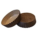 Solut 22078 PET Fluted Wall Round Baking Cup, 8-Ounce Capacity, 4-1/2' Diameter x 1-1/8' Depth, Solid Brown (Case of 720)