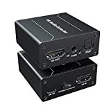 HDMI Audio Extractor, 4K@30HZ HDMI to HDMI + TOSLINK Optical SPDIF + 3.5mm AUX Stereo Audio Out, HDMI Converter Splitter Adapter Support 3D Compatible for PS5/4/3 Xbox Fire Stick and More