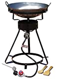 King Kooker 24WC 12' Portable Propane Outdoor Cooker with Wok, 18.5' L x 8' H x 18.5' W, Black
