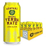 Guayaki Yerba Mate, Clean Energy Drink Alternative, Organic Lemon Elation, 15.5oz (Pack of 12), 150mg Caffeine