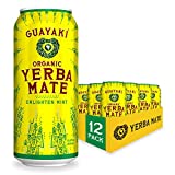 Guayaki Yerba Mate, Clean Energy Drink Alternative, Organic Enlighten Mint, 15.5oz (Pack of 12), 150mg Caffeine