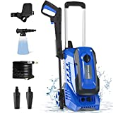 Power Washers Electric Powered - 3500 PSI 2.6 GPM High Pressure Washer for Car Cleaning Machine with Adjustable Spray Nozzle Foam Bottle and Hose Reel Home Driveway Patio Deck
