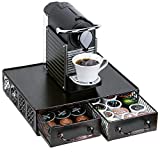 Coffee Pod Drawer and Holder, Homewill 36 Capacity Kcup Coffee Pods Holder for Countertop,Coffee Maker Stand with Coffee Pod Capsule Storage Organizer, Bronze (style D)