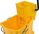 Carlisle Paddles Carlisle 3690404 Commercial Mop Bucket With Side Press Wringer, 35 Quart Capacity, Yellow