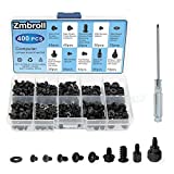Zmbroll 400Pcs Computer Screws Standoffs Kit SSD Screw for Universal Motherboard PC Computer Case Screw Fan CD-ROM with Screwdriver