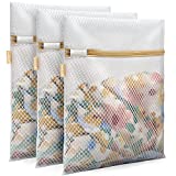 Amazon Brand - Pinzon Delicates Mesh Laundry Bags, Washing Machine Wash Bags, Reusable and Durable Mesh Wash Bags for Delicates Blouse, Hosiery, Underwear, Bra, Lingerie Baby Clothes - 3M