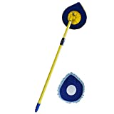 Chomp Long Handle Dust Mop:5 Minute CleanWalls Extendable Wall Washer, Ceiling Cleaner and Baseboard Duster - Telescoping Dry Dust / Wet Wash Cleaning Mop with Washable Microfiber Pad