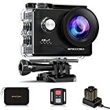 Action Camera 4K Sports Camera 20MP 40M 170°Wide-Angle WiFi waterproof Underwater Camera with 2.4G Remote Control 2 Batteries 2.0'' LCD Ultra HD Camera with Mounting Accessories Kit [2022 NEW VERSION]