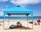 COOSHADE Pop Up Canopy Tent,Easy Setup Instant Sun Protection Beach Shelter,Portable Sports Cool Cabana(Sky Blue)