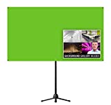 Valera Explorer Green Screen with Stand - Portable Chroma Key Panel, +1000 Free Backgrounds Included, Wrinkle Resistant Green Fabric Backdrop, Tripod & Wall Mount, Carrying Case, Portrait & Landscape