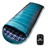 Forceatt Sleeping Bag for Adults and Teens in 3 Seasons and Cold Weather（32℉ to 68℉） 丨 Great for Camping, Backpacking and Hiking 丨 Water-Resistant, Lightweight and Warm