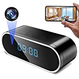 WiFi Hidden Camera with Clock, HD 1080P Indoor Security Camera with Night Vision and Motion Detective, Monitor Video Recorder Nanny Cam for Home Office