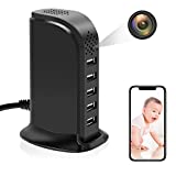 Hidden Camera USB Charger WiFi Spy Camera 5-Port USB Hub HD 1080P Wireless Portable Home Security Cameras Covert Nanny Cam with Motion Detection for Home and Office Surveillance