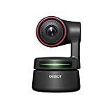 OBSBOT Tiny PTZ 4K Webcam, AI Powered Framing & Autofocus, 4K Video Conference Camera with Dual Omni-Directional Microphones, Auto tracking with 2 axis gimbal,HDR,60 FPS,Low-Light Correction,Streaming