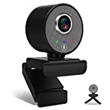 Webcam with Microphone, Yacolife 1080P HD Computer Camera with 360° Face Auto Tracking,USB PC Laptop Streaming Web Camera for PC Video Conferencing/Calling/Gaming, Laptop/Skype/YouTube(Black)
