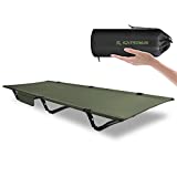Extremus Mission Mountain Camping Cot, Ultra Lightweight Sleeping Cot for Adults, 60-Second Easy Set-Up, Supports 310lbs, Folding Cot for Backpacking, Outdoors, Home, and Office(Oxford Green)