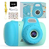 HIMEN Kids Camera Toys for Boys Age 3-5 - Digital Camera for Kids with Video & Puzzle Games, Birthday Gifts for 4 6 7 8 9 10 12 Year Old Boys Toddler, Portable Selfie Camera Toy with 32GB SD Card