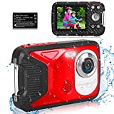 Waterproof Digital Camera,1080P 21MP HD Digital Camera with 2.8' LCD Screen,Rechargeable Point and Shoot Camera,Compact Portable Digital Camera for Kids Students,Teens,Beginner with 8X Digital Zoom
