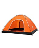 3 Person Camping Dome Tent - Family Waterproof Backpack Tents with Top Rainfly, Ultralight Easy Set Up for Camping, Backpacking, Hiking & Outdoor