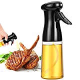 Oil Sprayer Mister for Cooking 210ml Oil Spritzer for Air Fryer Olive Oil Spray Bottle Reusable Evo Oil Sprayer Dispenser Portable Kitchen Gadgets for BBQ Salad Frying Baking(Black)