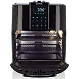 Zavor Crunch All-in-One 12.7Qt Air Fryer Oven & Dehydrator with Rotisserie & Racks | Large Capacity for Optimal Air Circulation, Accessories & Recipe eBook, Black (ZSEAF22)
