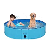 NHILES Portable Pet Dog Pool, 39' Collapsible Bathing Tub, Indoor & Outdoor Foldable Leakproof Cat Dog Pet SPA for Dogs and Cats