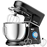 COSTWAY Stand Mixer, 6-Speed 7.5 QT Tilt-head Electric Kitchen Food Mixer 660W with Stainless Steel Bowl, Dough Hook, Beater, Whisk