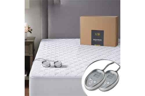 Quilted Cotton Heated Mattress Pad