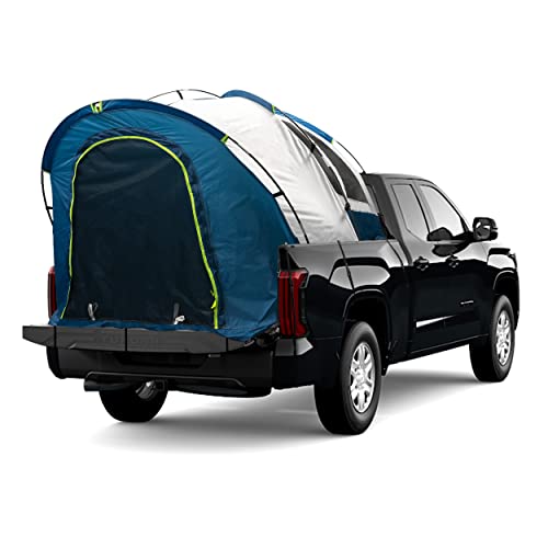 North East Harbor Pickup Truck Bed Camping Tent, 2-Person Sleeping Capacity, Includes Rainfly and Storage Bag - Fits Full Size Truck with Short Bed - 66'-70'(5.5'-5.8') - Gray and Blue