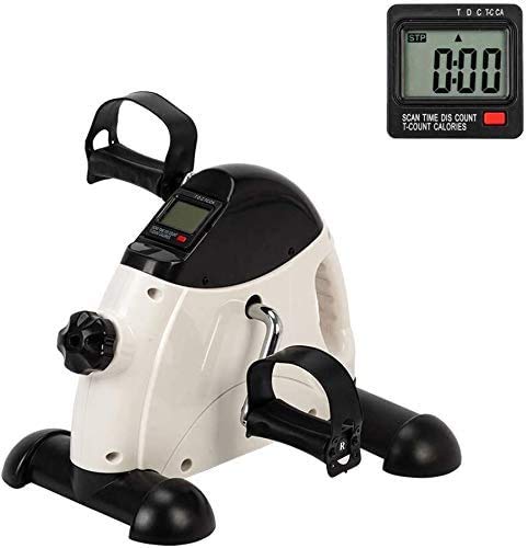 Hausse Portable Exercise Pedal Bike for Legs and Arms, Mini Exercise Peddler with LCD Display, White