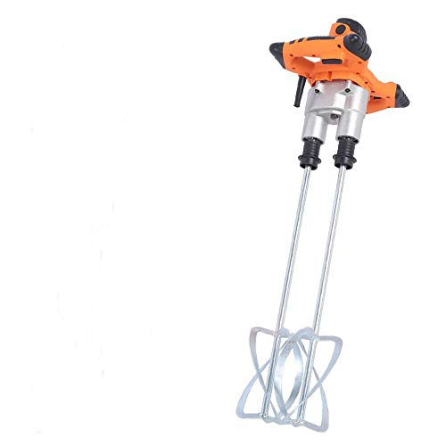 1800W Power Concrete Mixers Portable Electric Mortar Mixer Handheld Stirring Tool Dual Paddle High Low Gear 2 Speed Paint Cement Grout-mixing Concrete Cement Grout Paint Plaster