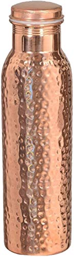 Copper Water Bottle Water Copper Bottle - Leak-Proof Water Bottle Seal Cap, Joint Free Copper Bottle 32 Oz Hammered) 900 ML