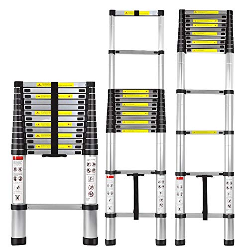 Telescoping Ladder 13.5FT - ARCHOM Telescopic Ladder Sliding Retraction Multi-Purpose Aluminum Extension Ladder with EN131 Certified