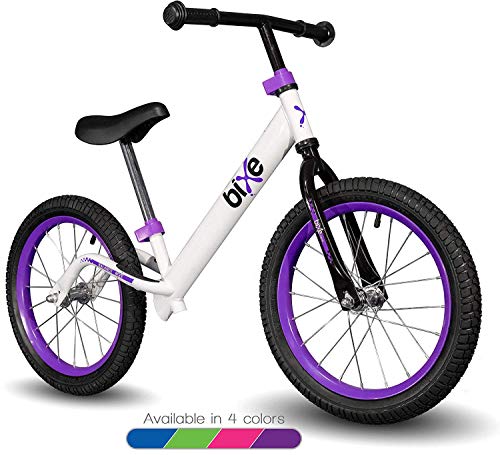 Purple Pro Balance Bike for Big Kids and Kids with Special Needs - 16' No Pedal Glide Training Bicycle for Children Ages 5,6,7,8. Peddle-Less Bike Made for Fun Learning.