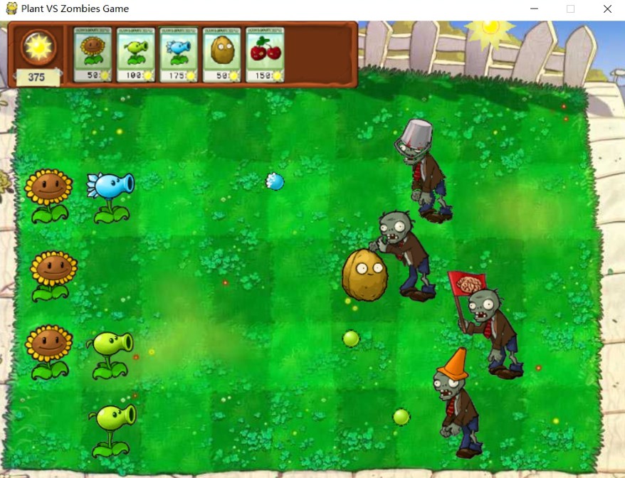 A simple Plants Vs Zombies game with python