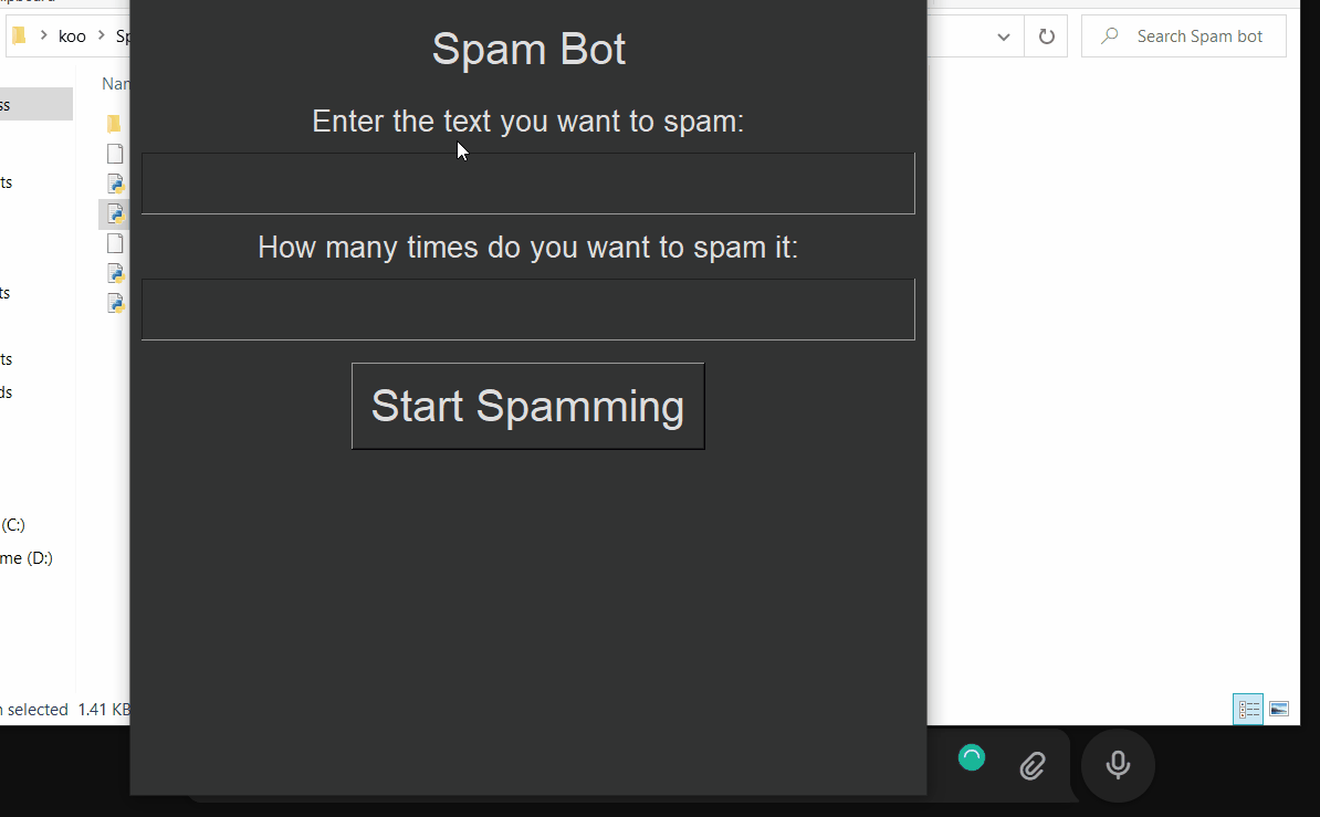 Bot text spam Spam bot
