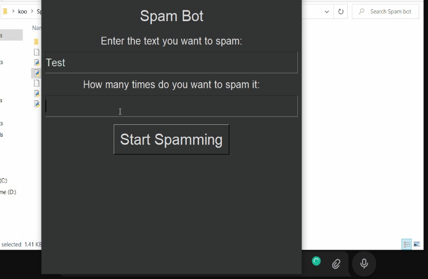 create text spammer