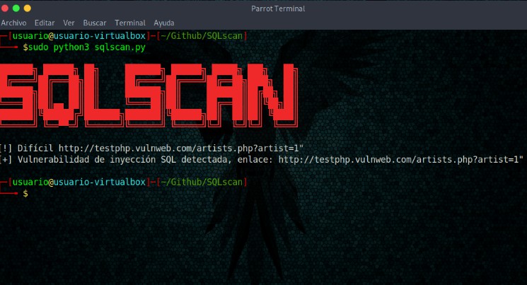 Con SQLscan podras hlalar errores en paginas web