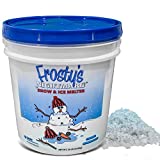 Frosty's Nightmare Ice Melt Snow Salt - Pet Friendly & Concrete Safe - 20lb Easy Spreader Pail - Dog Paw & Pet Safe Sodium Based with Liquid Magnesium Chloride and Molasses