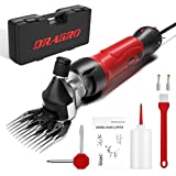 Dragro 2022 Upgraded Sheep Shears 500W, Professional Electric Sheep Clippers, Farm Livestock Grooming Kit, 6 Speed Heavy Duty Electric Shears for Thick Coat Animals