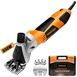 BEETRO 550W Electric Professional Sheep Shears, Animal Grooming Clippers for Sheep Alpacas Goats and More, 6 Speeds Heavy Duty Farm Livestock Haircut, with an Extra Set of Shearing Blades