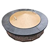 Higley Welding 39' Round Metal Steel Wood-Gas Fire Pit Campfire Ring Spark Cover.