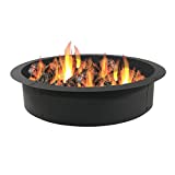 Sunnydaze Fire Pit Ring Insert - Heavy-Duty 2mm Thick Steel Outdoor Fire Ring - DIY Above or In-Ground Liner - 36-Inch Outside x 30-Inch Inside - Portable Round Fire Pit Liner - for Backyard Use
