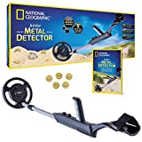 NATIONAL GEOGRAPHIC Junior Metal Detector – Adjustable Metal Detector for Kids with 7.5' Waterproof Dual Coil, Lightweight Design Great for Treasure Hunting Beginners, with 5 Replica Gold Doubloons