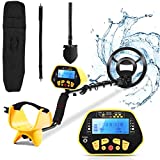 Metal Detector for Adults Professional Adjustable Waterproof Metal Detectors with High Accuracy, Pinpoint & Audio Prompts & DISC & All Metal Modes , Great for Gold Coin Treasures Hunting Beginners